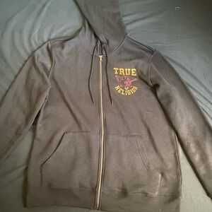 true religion XL zip up hoodie